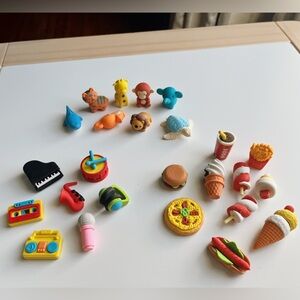 ✨2 for 10$✨ Take Apart Erasers Animal, Food and Music Set - Kids Toys